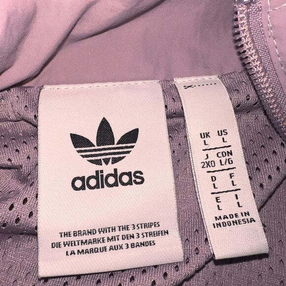 Adidas Originals Women’s 3-Stripe Track Jacket Mauve Pink Y2K 2000s Streetwear L - Picture 5 of 9